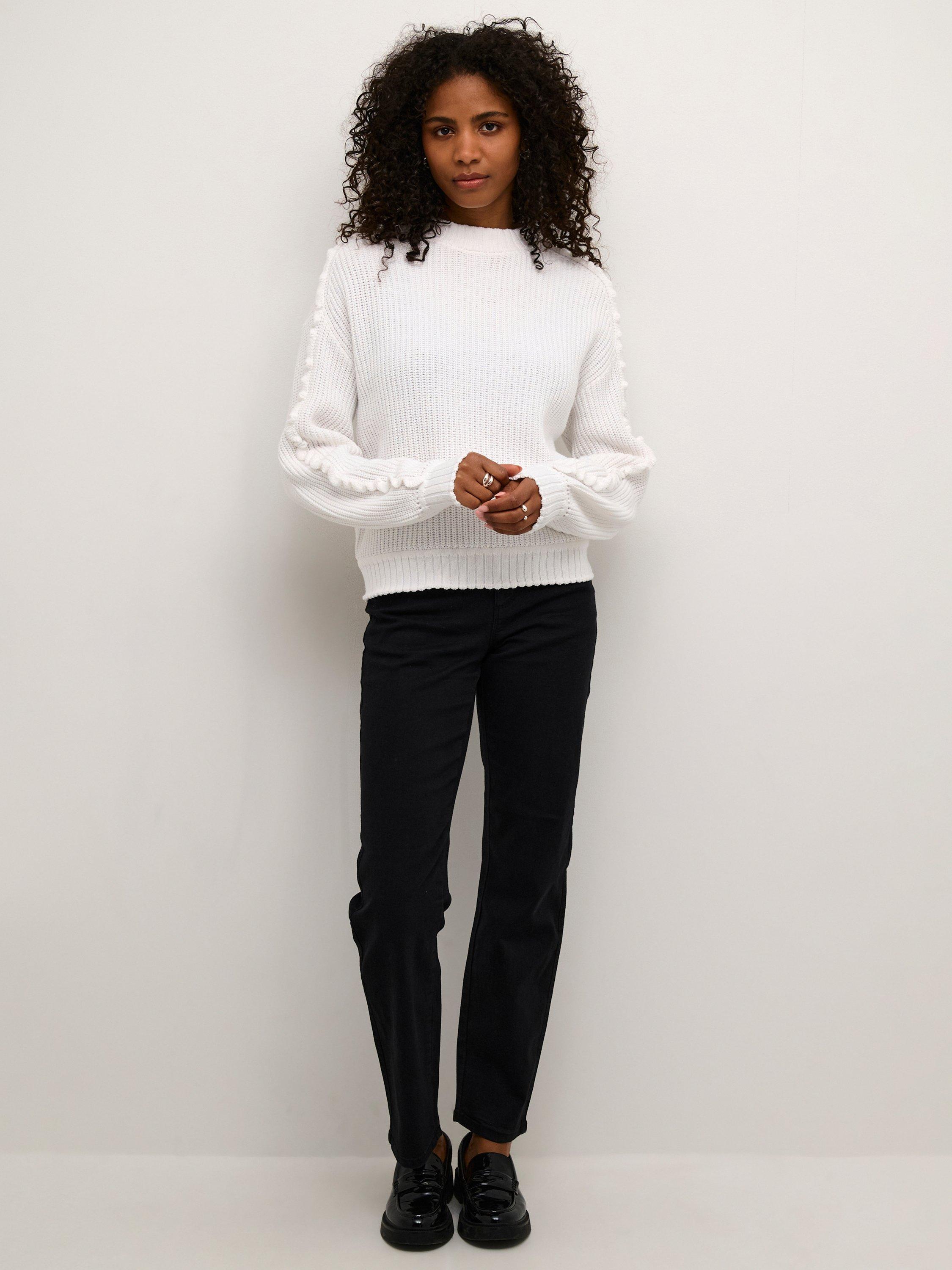 Product image 3 of 6, which shows KAFFE Maggi Pure Organic Cotton Cotton Jumper, Chalk, M