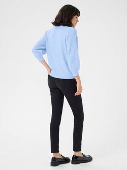 KAFFE Rita Textured Knit Jumper, Blue - view 2, Blue