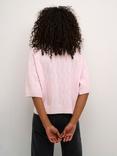 KAFFE Tella Pointelle Knit Jumper, Lilac Snow Melange