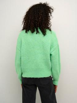 KAFFE Trina V-Neck Jumper, Green Melange - view 2, Green Melange
