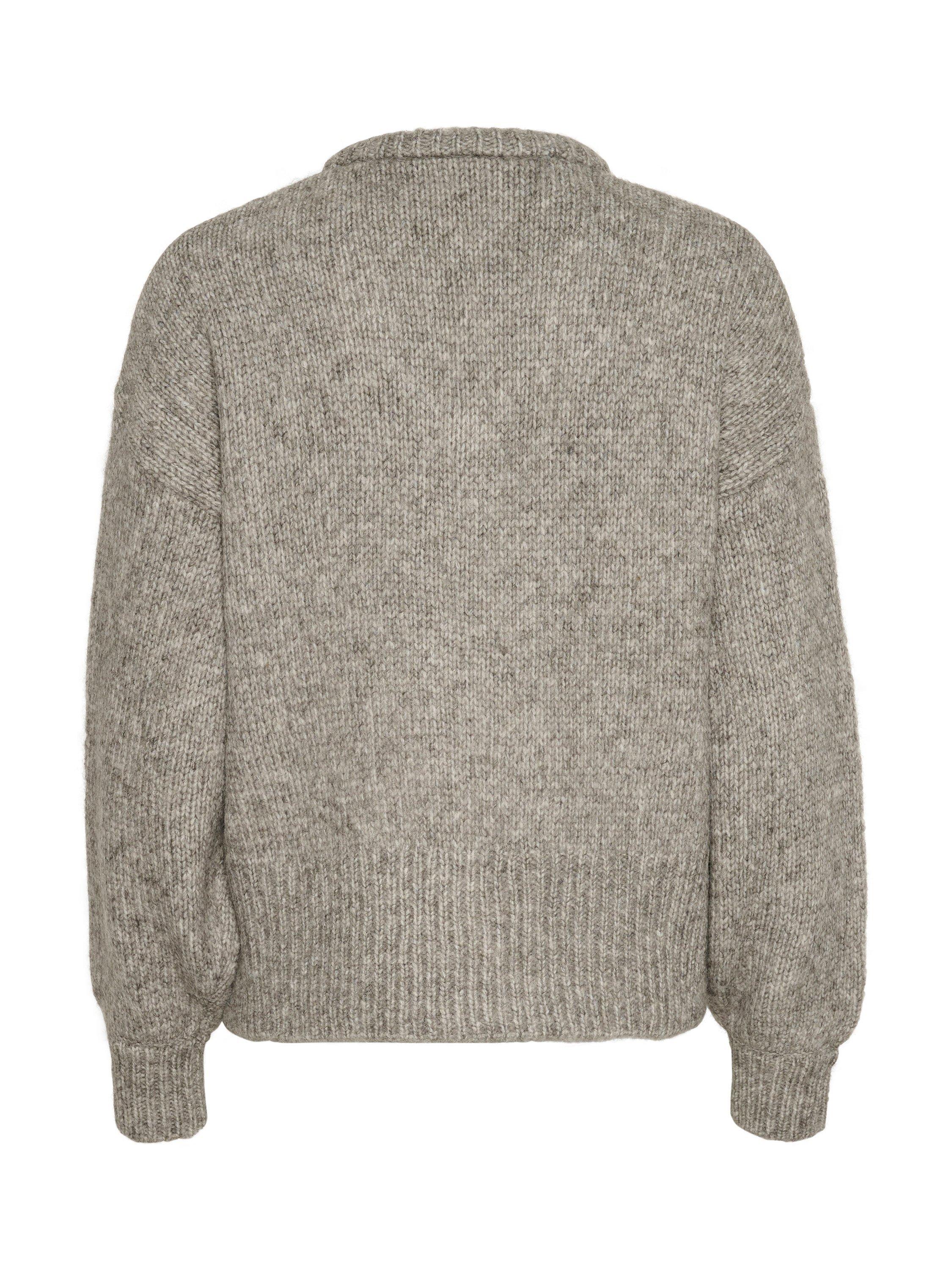 Product image 5 of 5, which shows KAFFE Trina V-Neck Jumper, Grey Melange, XS