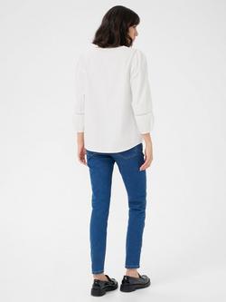 KAFFE Lila Herringbone Top, Chalk - view 2, Chalk