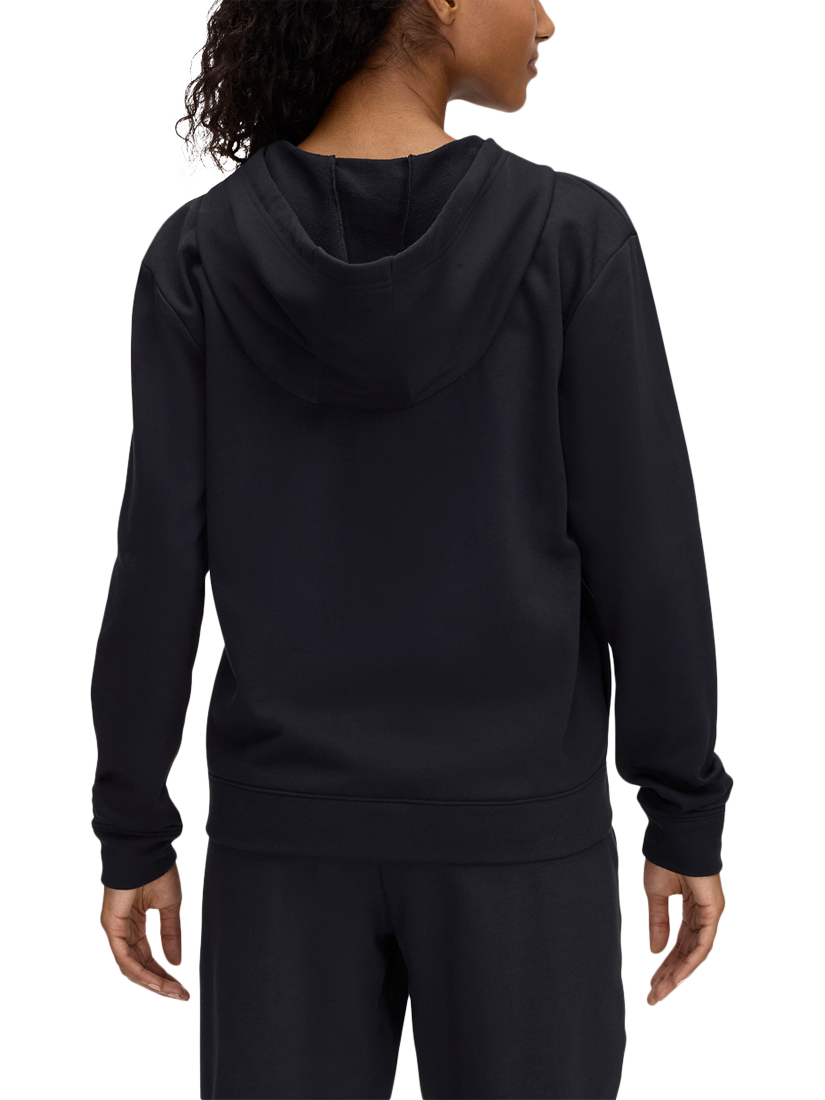 Product image 2 of 2, which shows Under Armour Women's Rival Terry Full Zip Hoodie, Black / White, M