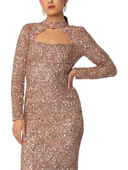 Raishma Phoebe Sequin Midi Dress - view 2, Navy