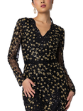 Raishma Thalia Sequin Bead Embellished V-Neck Gown, Black