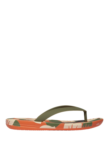 FitFlop Kids' iQushion Flip Flops, Faded Sage/Multi, Faded Sage/Multi