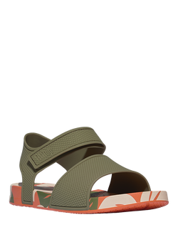 FitFlop Kids' iQushion Leaf Print Sandals, Faded Sage - view 2, Faded Sage