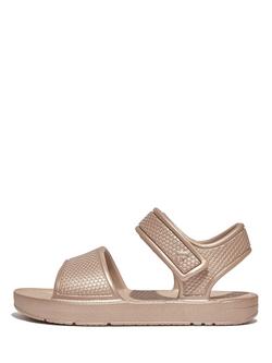 FitFlop Kids' Iqushion Backstrap Sandals, Rose Gold, Rose Gold