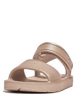FitFlop Kids' Iqushion Backstrap Sandals, Rose Gold - view 2, Rose Gold
