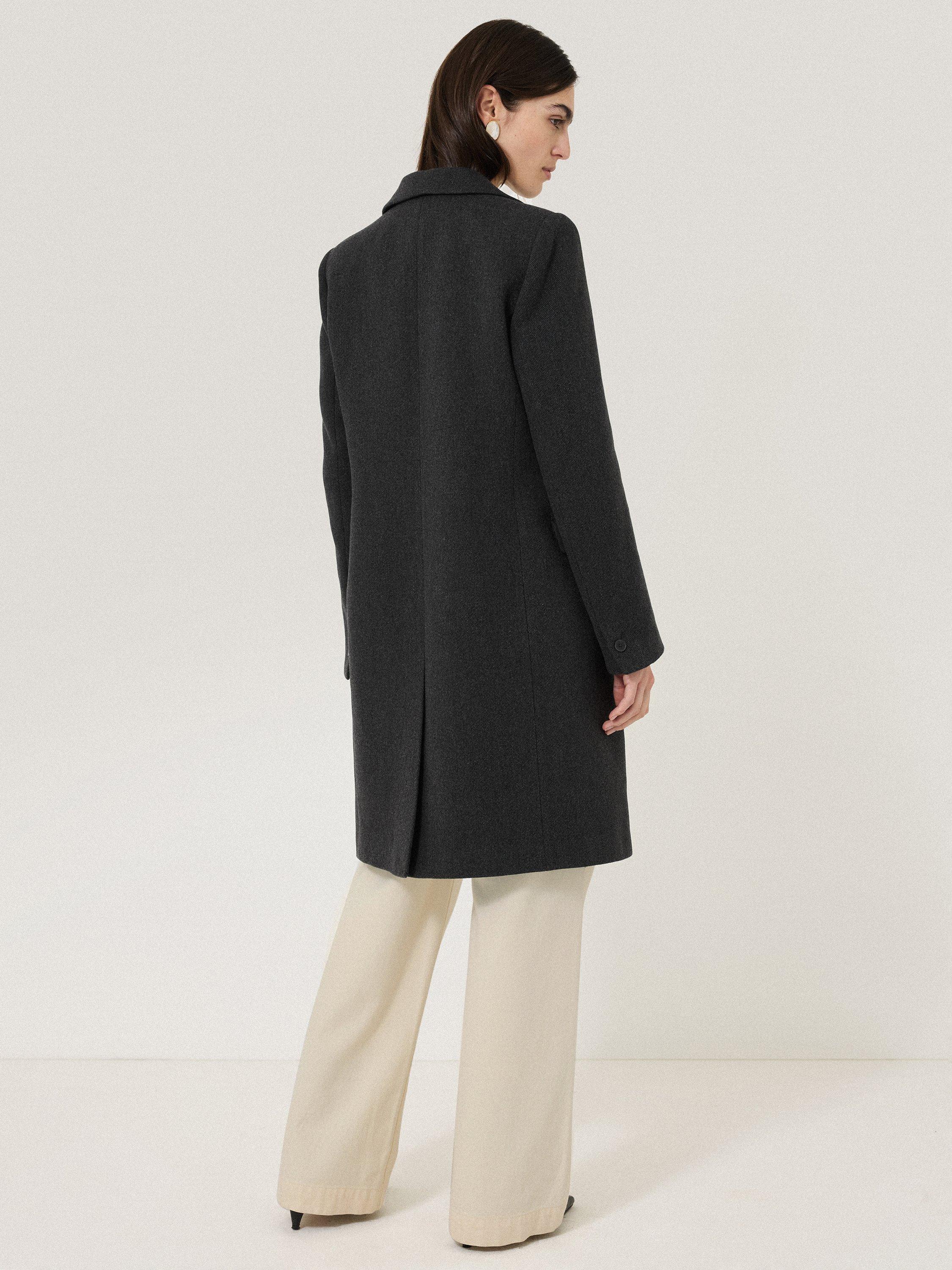 Product image 2 of 9, which shows Jigsaw City Wool Rich Coat, Grey, 6