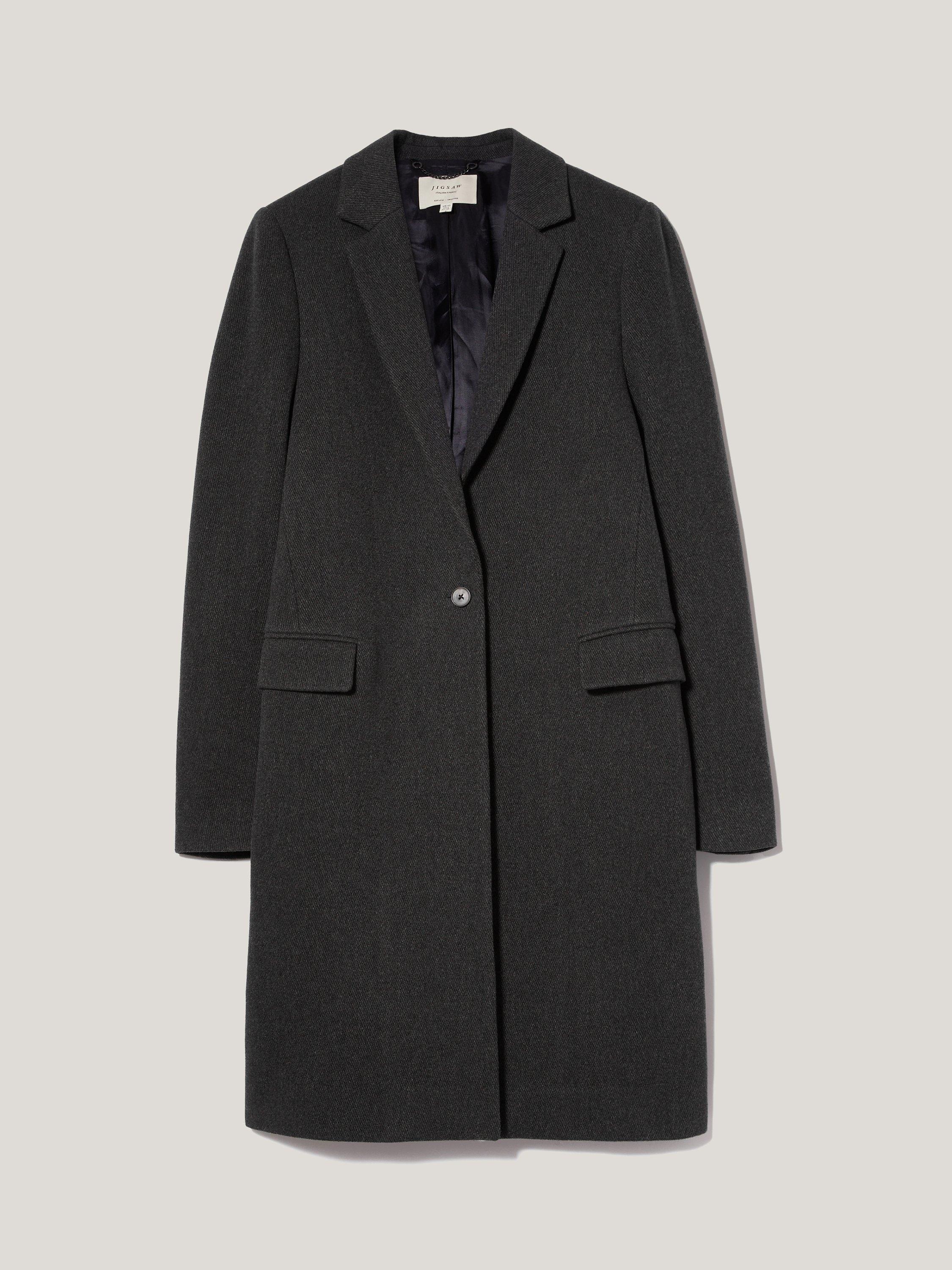 Product image 5 of 9, which shows Jigsaw City Wool Rich Coat, Grey, 6