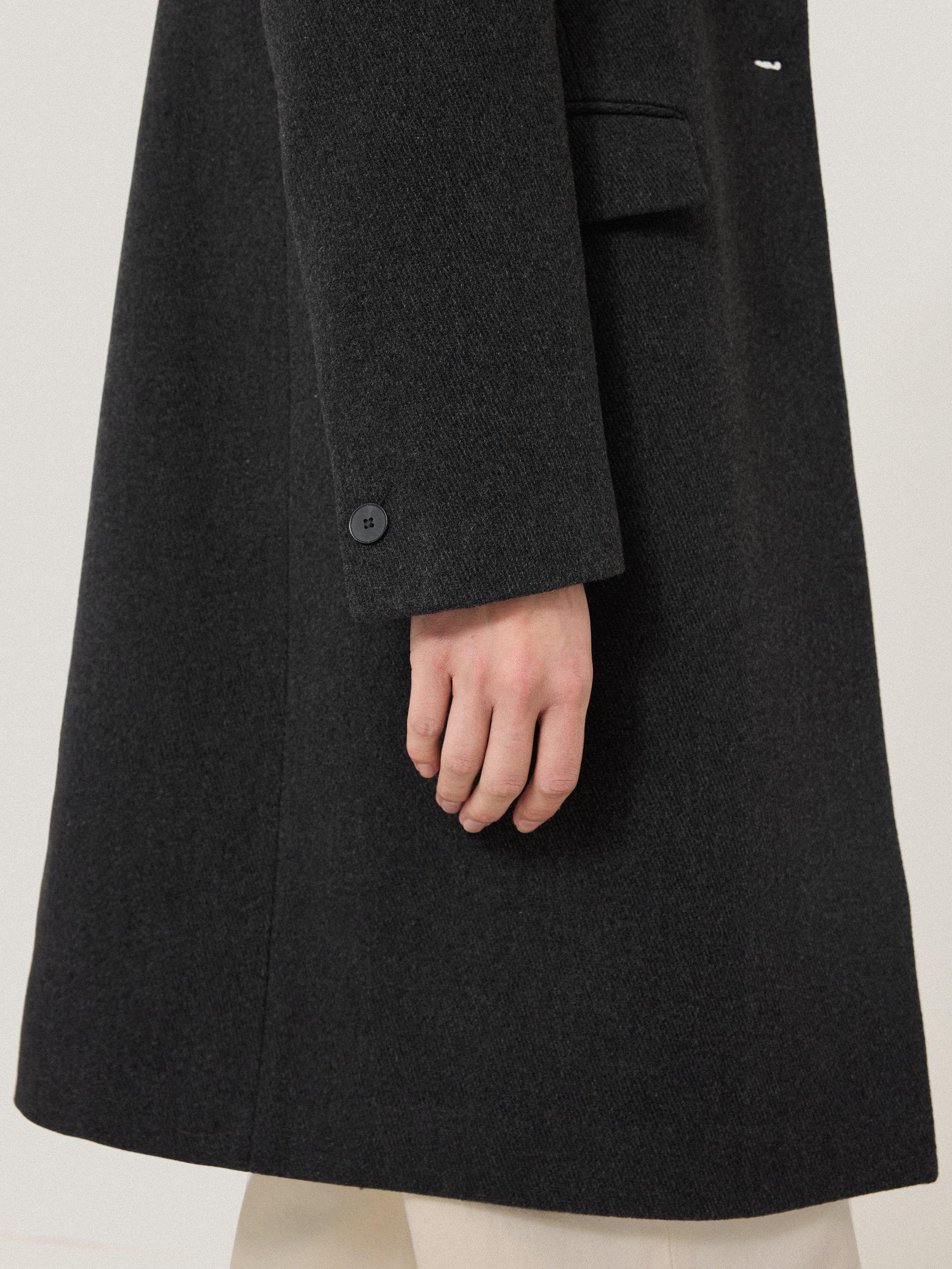 Product image 6 of 9, which shows Jigsaw City Wool Rich Coat, Grey, 6