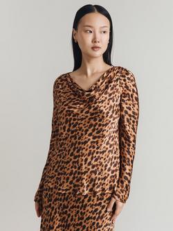 Ghost Isabelle Leopard Print Top, Multi, Multi
