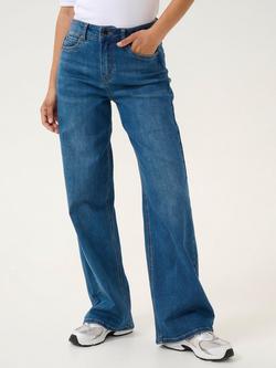 KAFFE Sinem High Waist Wide Leg Jeans, Blue, Blue