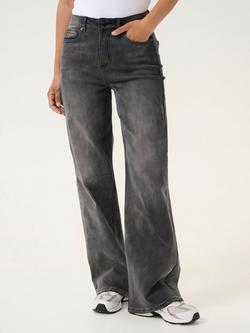 KAFFE Sinem High Waist Wide Leg Jeans, Grey, Grey