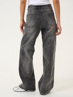 KAFFE Sinem High Waist Wide Leg Jeans, Grey - view 2, Grey
