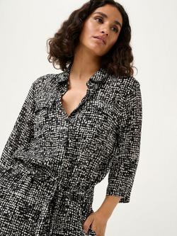 KAFFE Pollie Abstract Jumpsuit, Black/Turtledove - view 2, Black/Turtledove