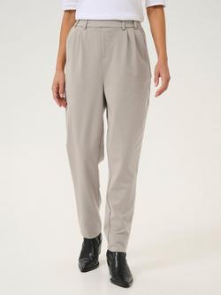 KAFFE Jenny Tapered Leg Trousers, Grey, Grey