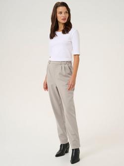 KAFFE Jenny Tapered Leg Trousers, Grey - view 2, Grey