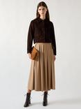 L.K.Bennett Joely Suede Jacket, Chocolate