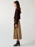 L.K.Bennett Joely Suede Jacket, Chocolate