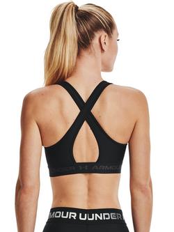 Under Armour Crossback Sports Bra, Black / Jet Gray - view 2, Black / Jet Gray