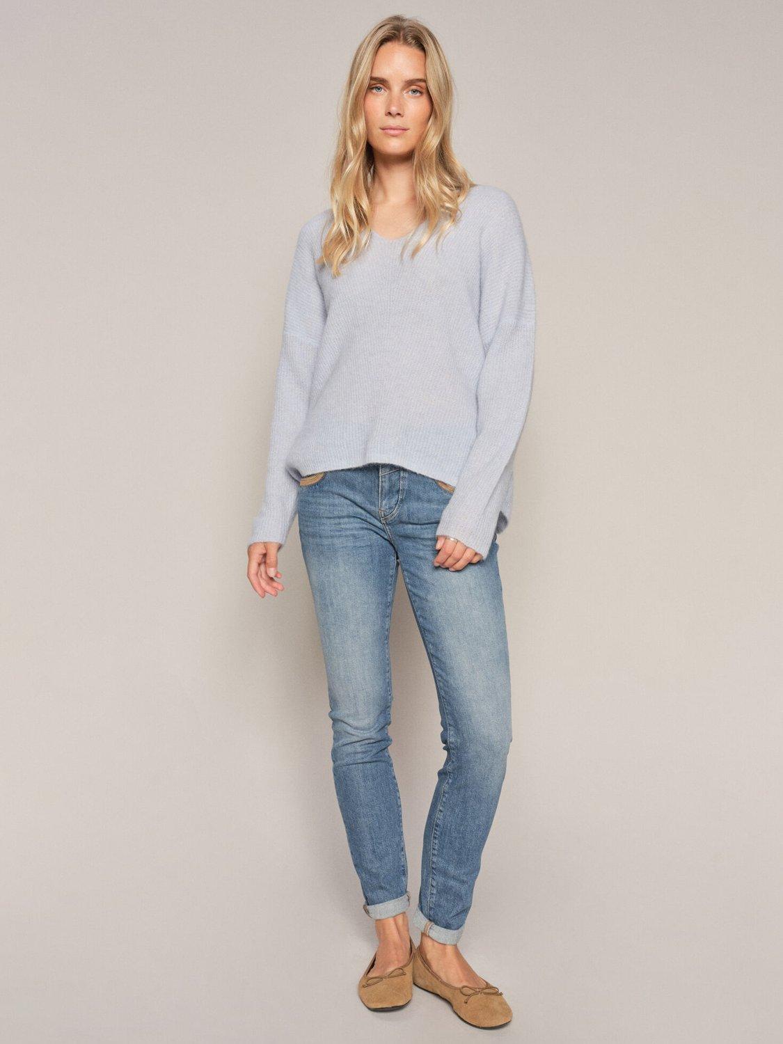 MOS MOSH Naomi Embellished Pocket Jeans, Blue