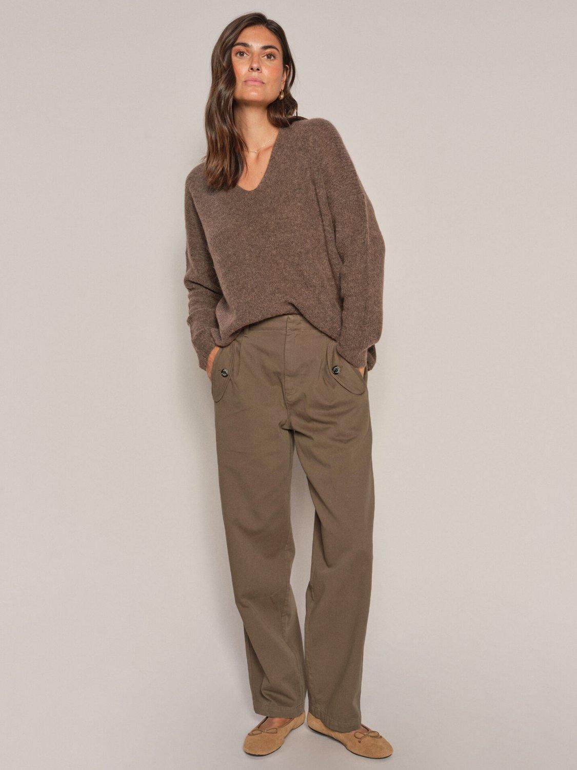MOS MOSH Carmen Mom Fit Chino Trousers, Sea Turtle