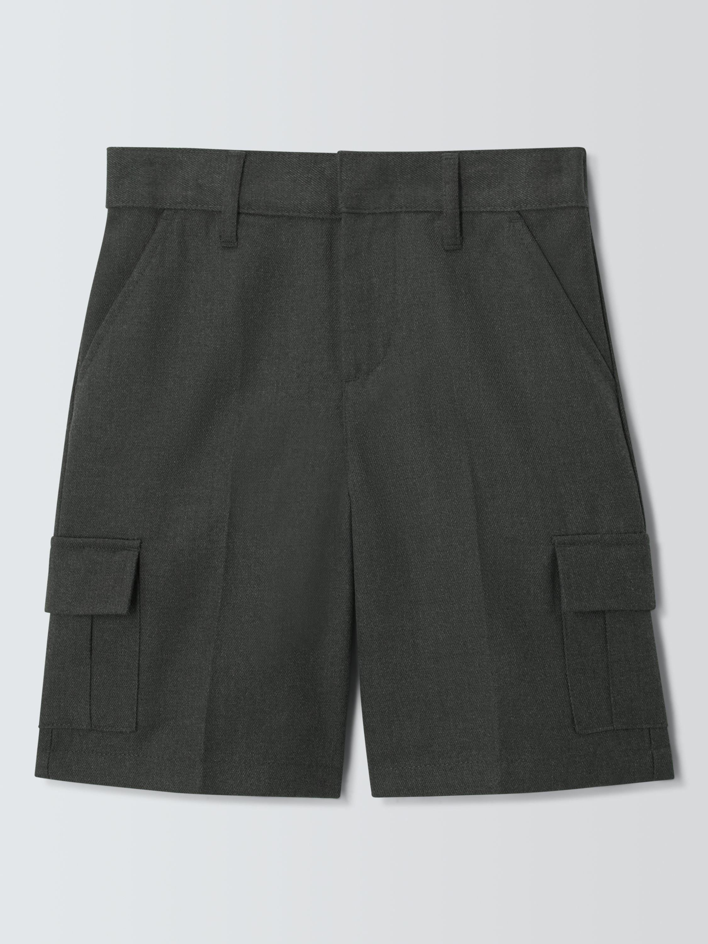 Product image 3 of 7, which shows John Lewis Boys' Cargo School Shorts, Grey, 3 years