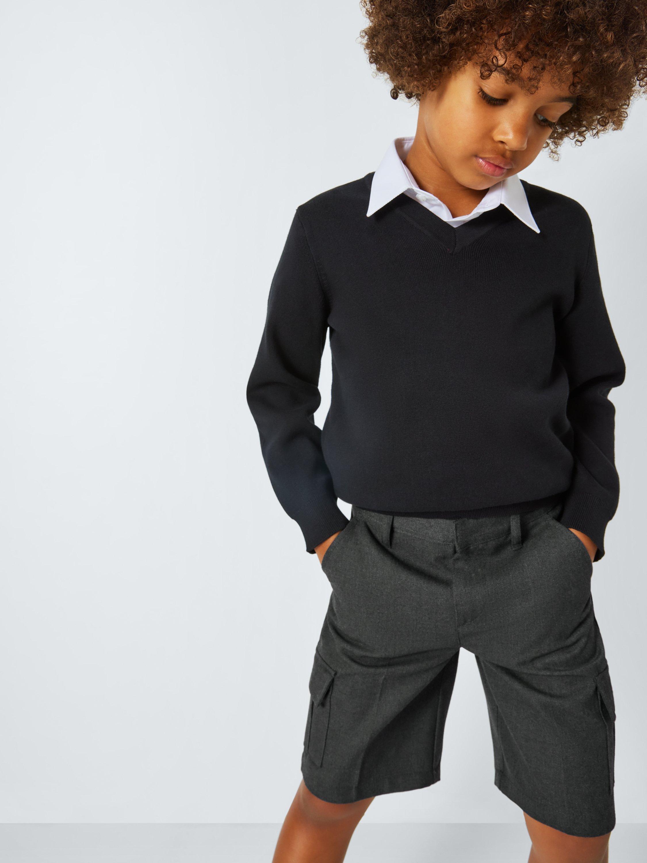 Product image 6 of 7, which shows John Lewis Boys' Cargo School Shorts, Grey, 3 years