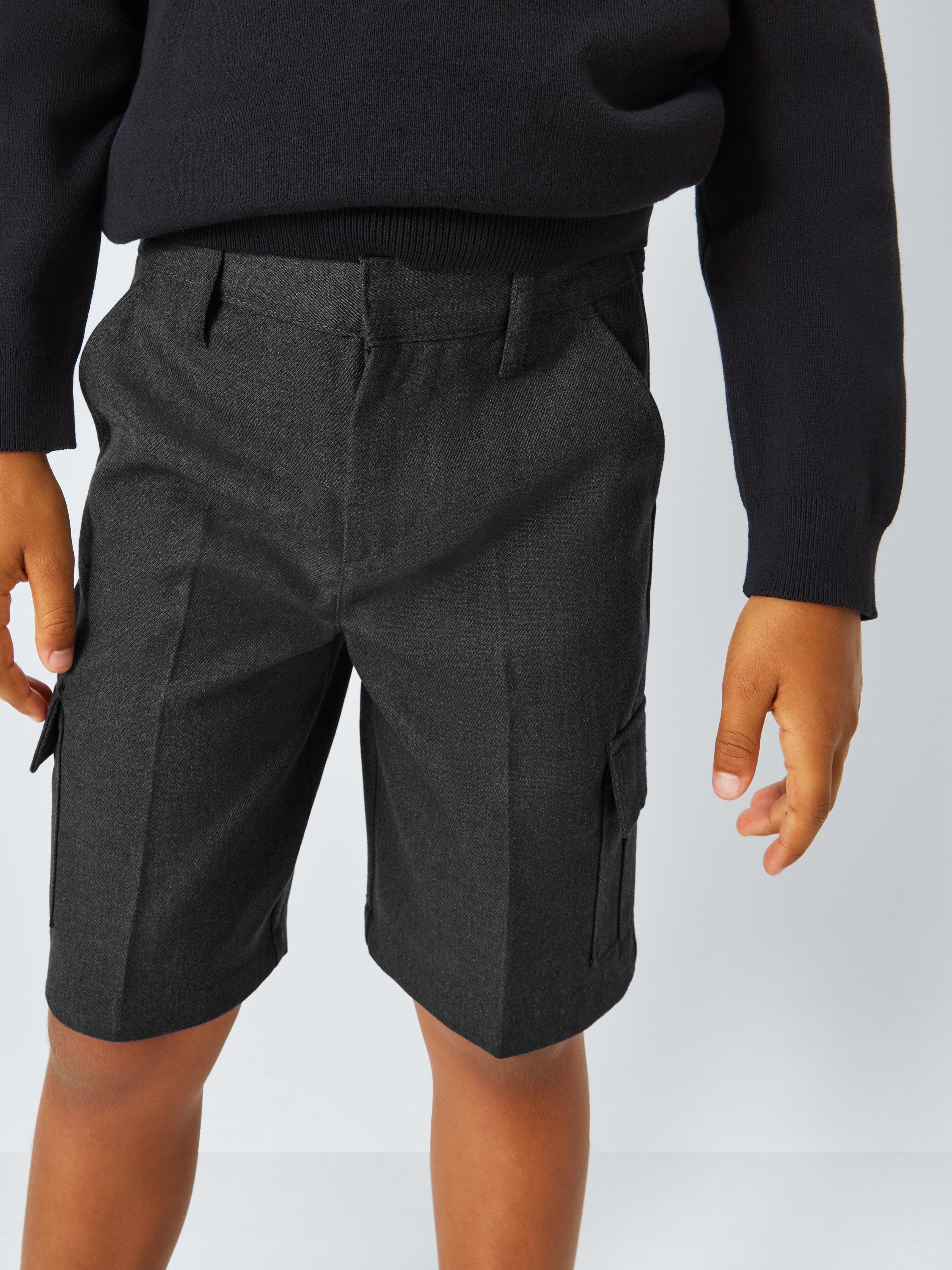 Product image 7 of 7, which shows John Lewis Boys' Cargo School Shorts, Grey, 3 years