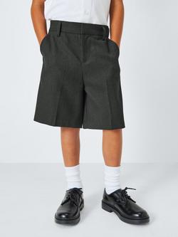 John Lewis Boys' Adjustable Waist Regular Fit School Shorts, Grey, Grey