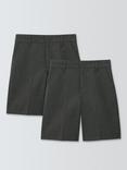 John Lewis ANYDAY Boys' School Shorts, Pack of 2, Grey