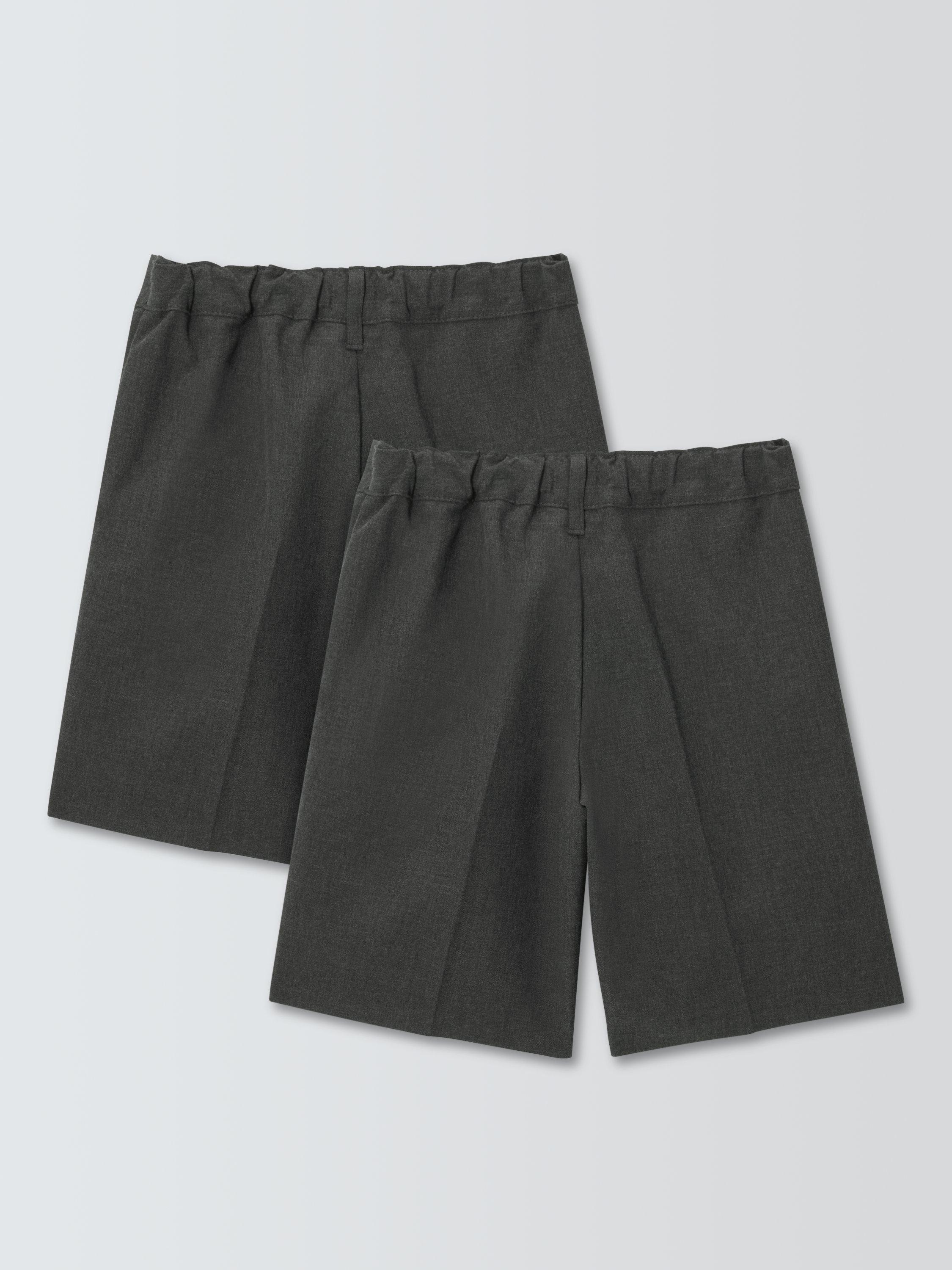 Product image 2 of 7, which shows John Lewis ANYDAY Boys' School Shorts, Pack of 2, Grey, 3 years
