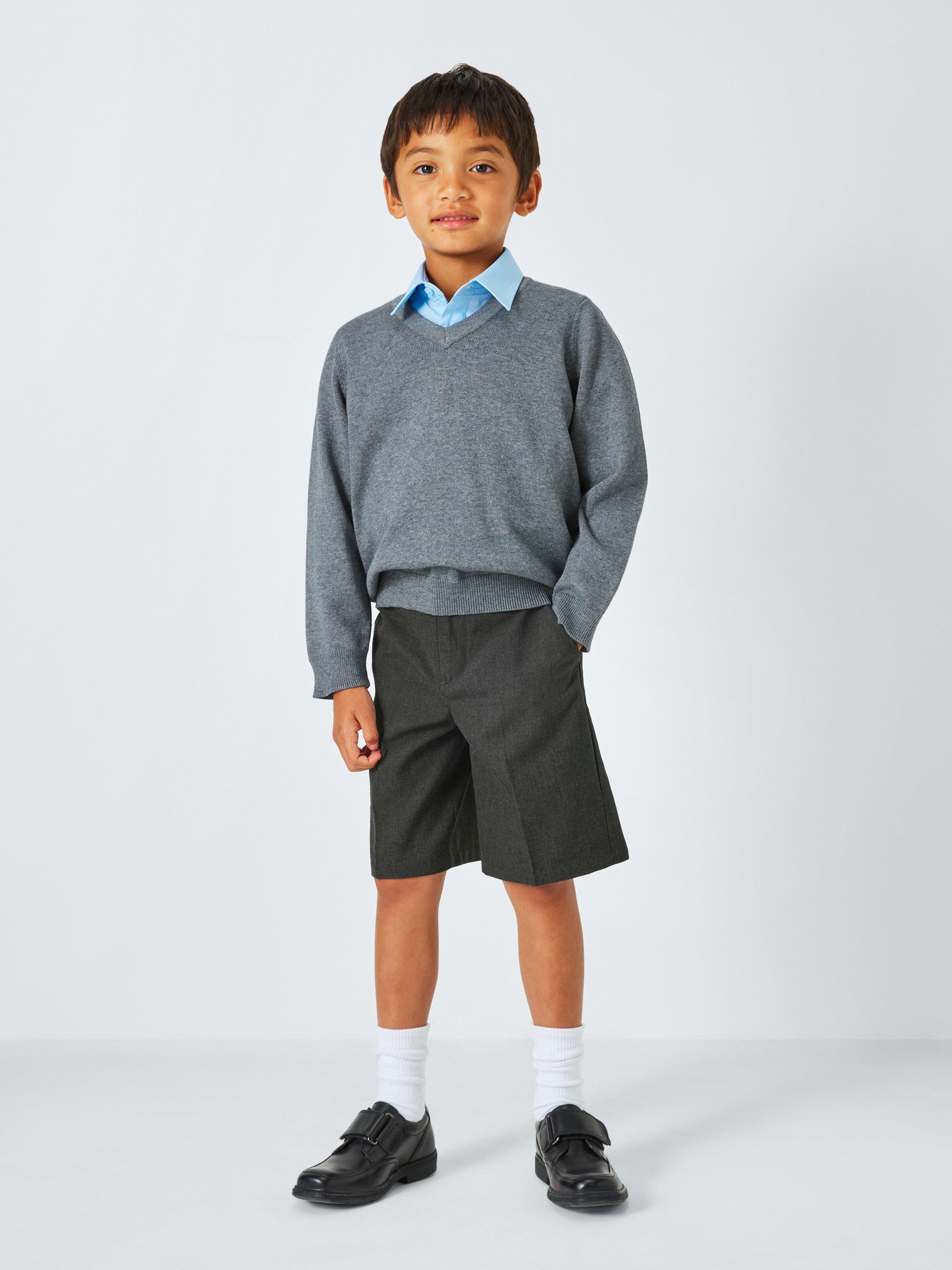 Product image 5 of 7, which shows John Lewis ANYDAY Boys' School Shorts, Pack of 2, Grey, 3 years