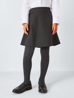 John Lewis Girls' A-Line School Skirt, Grey, Grey