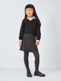 John Lewis Girls' A-Line School Skirt, Grey - view 2, Grey