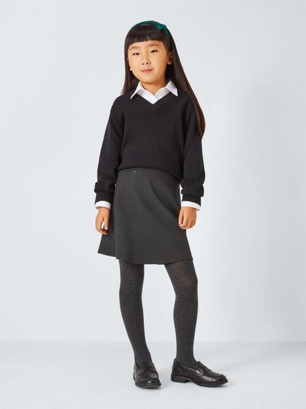 John Lewis Girls' A-Line School Skirt - view 2, Grey