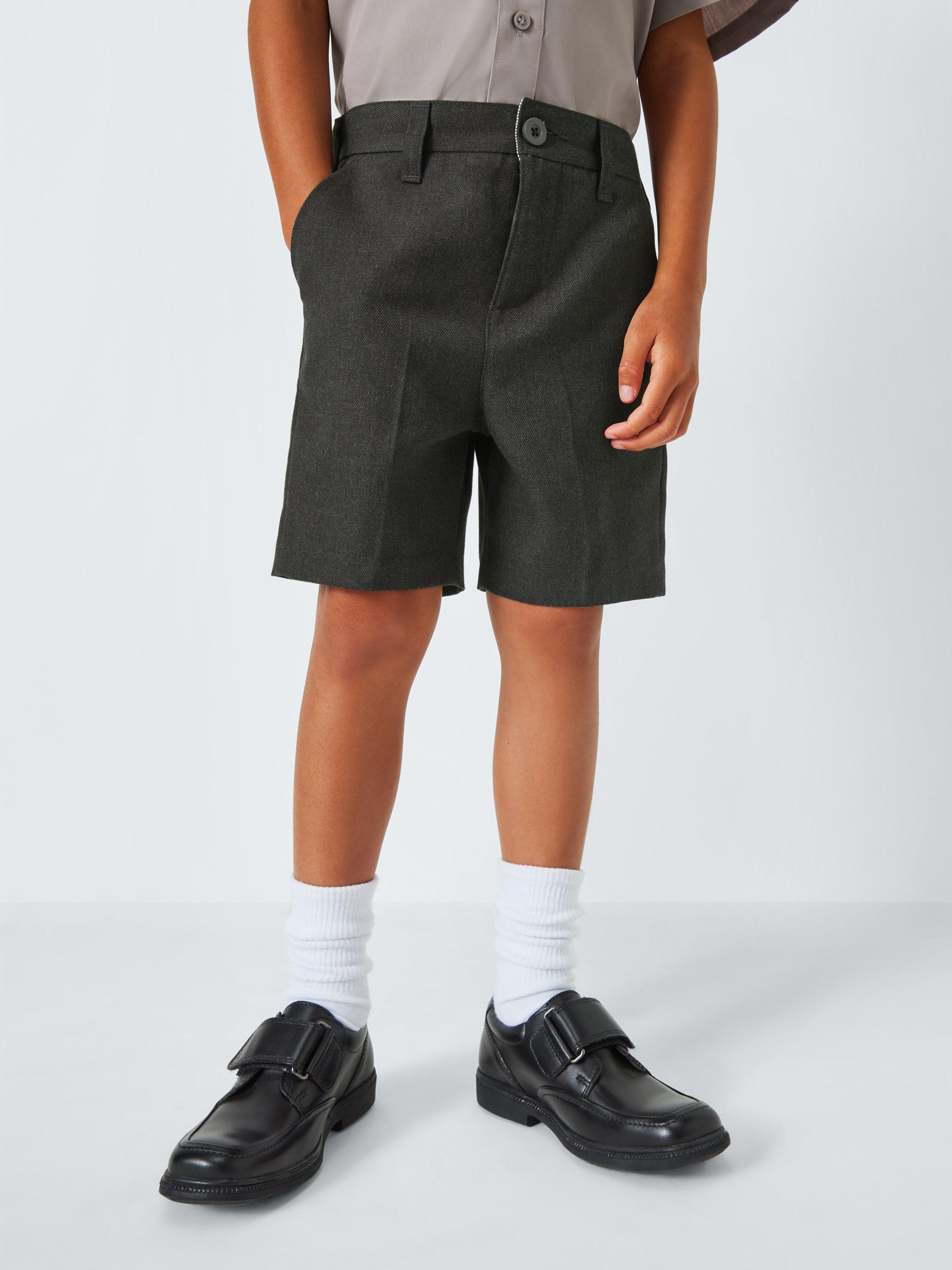 Product image 1 of 7, which shows John Lewis Boys' Slim Fit School Shorts, Grey, 3 years