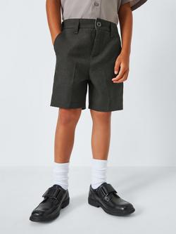 John Lewis Boys' Adjustable Waist Slim Fit School Shorts, Grey, Grey