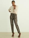 Reiss Sienna Metallic Tapered Trousers