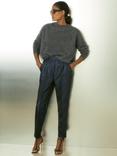 Reiss Sienna Metallic Tapered Trousers