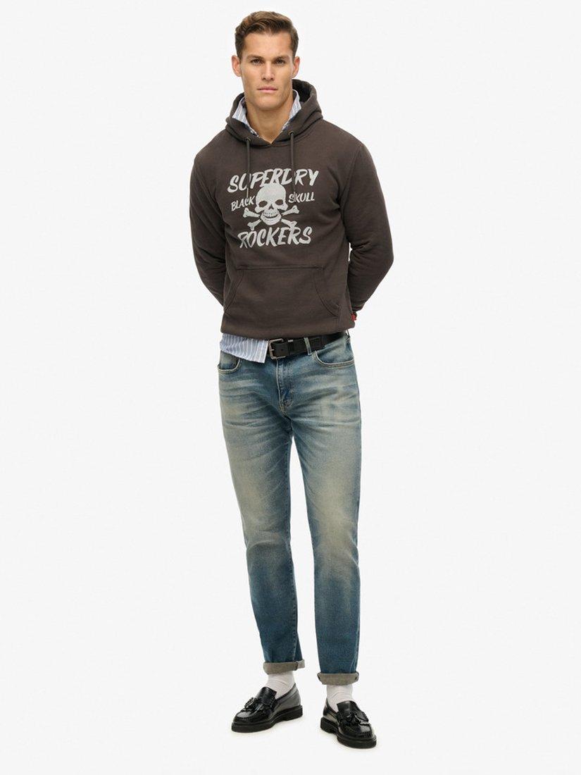 Product image 3 of 4, which shows Superdry Black Skull Hoodie, Bison/White, S