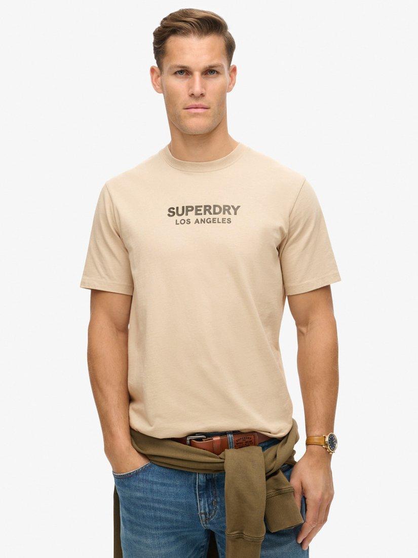 Product image 1 of 5, which shows Superdry Organic Cotton Luxury Sport Loose T-Shirt , Chateau Gray, S