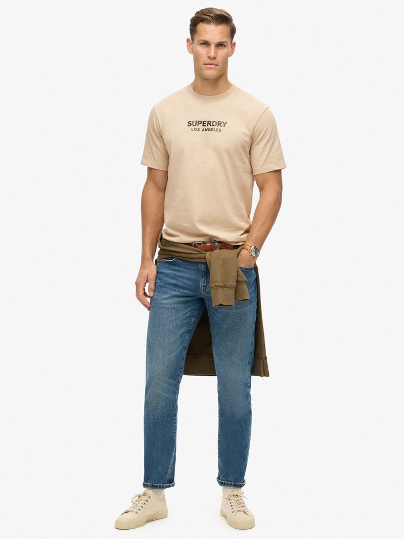 Product image 3 of 5, which shows Superdry Organic Cotton Luxury Sport Loose T-Shirt , Chateau Gray, S