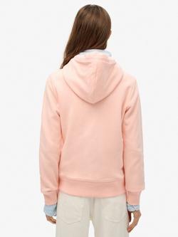 Superdry Essential Logo Zip Hoodie - view 2, Pale Rose Pink