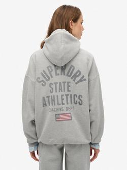 Superdry Essential Logo Zip Hoodie - view 2, Grey Marl