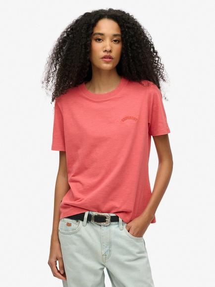 Superdry Essential Logo Washed T-Shirt, Holly Berry Red, Holly Berry Red