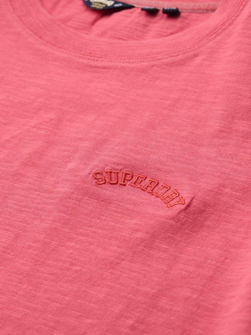 Product image 5 of 5, which shows Superdry Essential Logo Washed T-Shirt, Holly Berry Red, 8