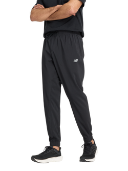 New Balance Men's Sport Essentials Woven Joggers, Black, Black